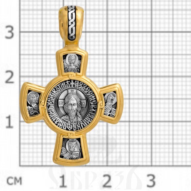 крест «спас. касперовская икона божией матери», серебро 925 проба с золочением (арт. 101.029)