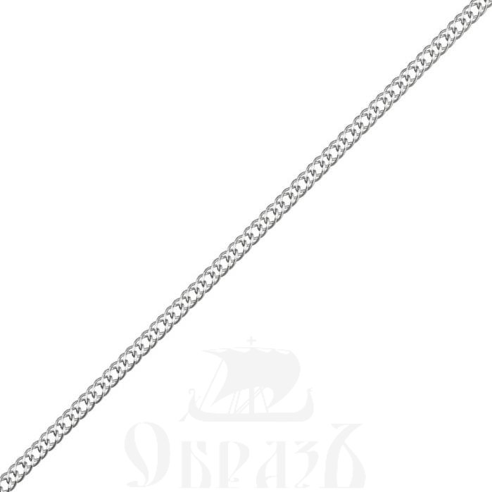 цепь плетение "двойной ромб" серебро 925 пробы с родиевым покрытием (арт. нц 22-076-3 d0,30)