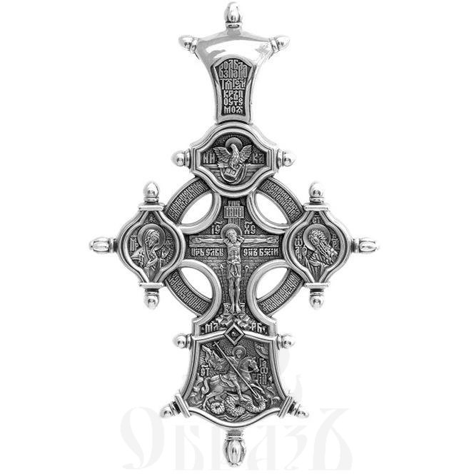 крест «распятие. икона «всецарица». георгий победоносец. блаженные ксения и матрона», серебро 925 проба (арт. 101.513)